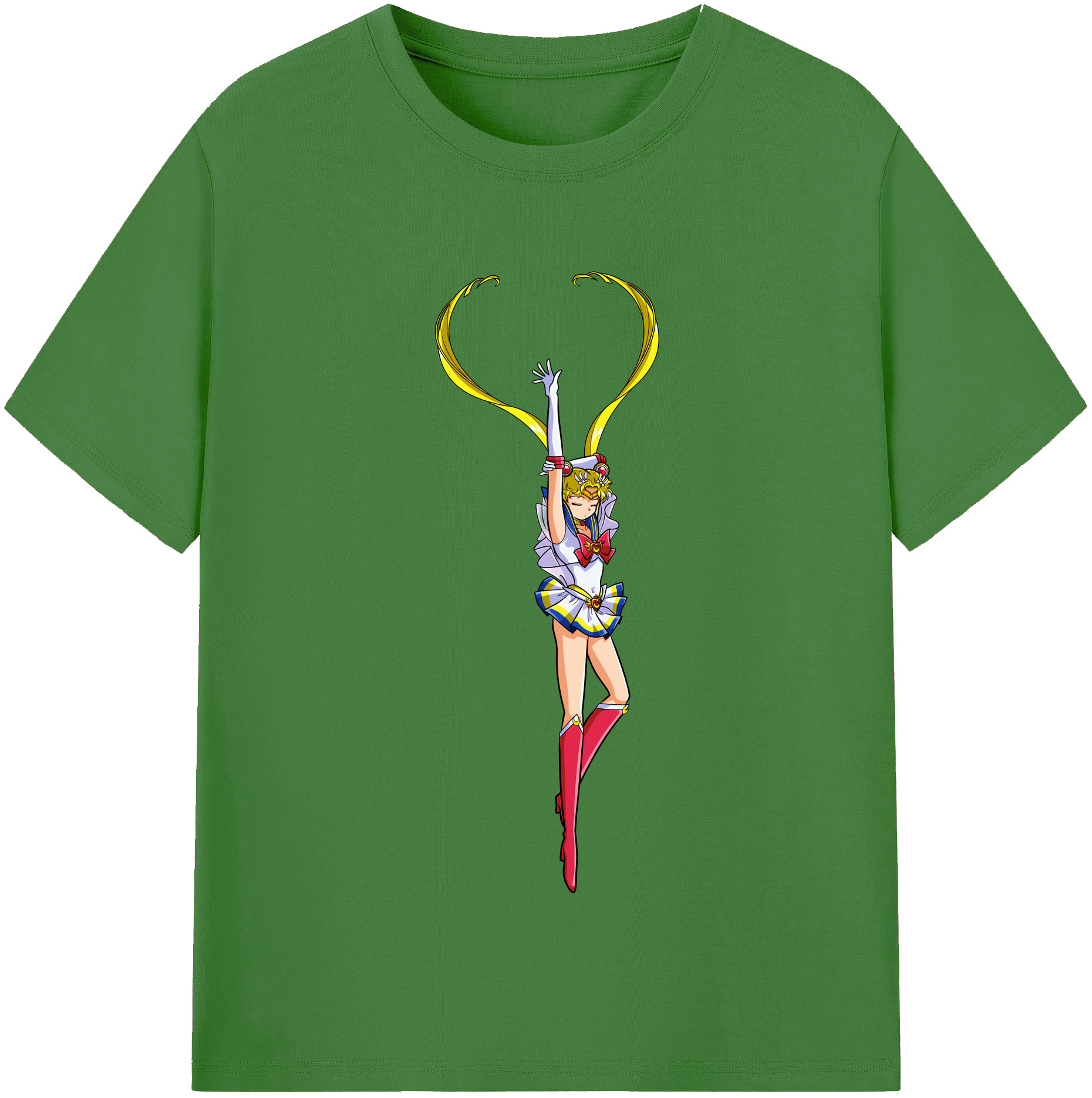 （画像用） 美少女戦士セーラームーン 月野 うさぎ つきの うさぎ Sailor Moon Tsukino Usagi レディースカジュアルプリントTシャツ（綿100％）